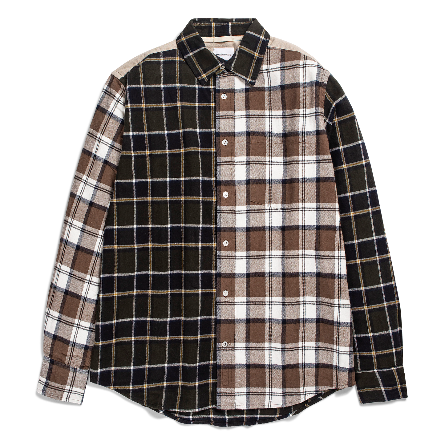 Norse Projects Algot Mixed Flannel Check Shirt